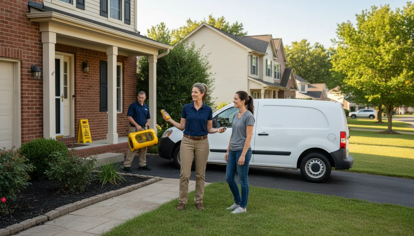 Residential water damage restoration in Dix, NE